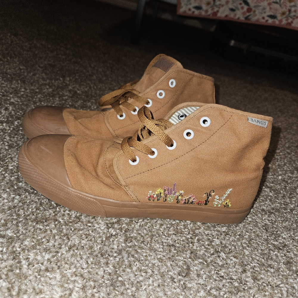 Bangs Women's Tan High-Top Sneakers